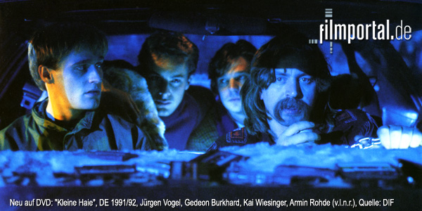 Neu auf DVD "Kleine Haie", DE 1991/92, Jürgen Vogel, Gedeon Burkhard, Kai Wiesinger, Armin Rohde (v.l.n.r.), Quelle: DIF
